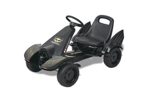 vidaXL Skelter met pedalen, verstelbare zitting - Zwart (30% korting)