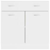 vidaXL Onderkast met lade Lyon 80x46x81,5 cm bewerkt hout wit