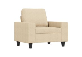 Crèmekleurige Fauteuil Stoffen Zitting 60 cm - 47% Korting