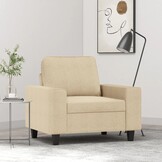 vidaXL Fauteuil Crème 60cm Breed - 61% Korting!