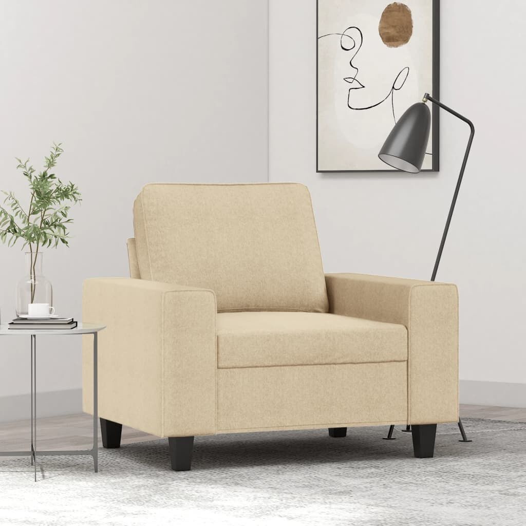 vidaXL Fauteuil Crème 60cm Breed - 61% Korting!