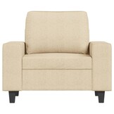 vidaXL Fauteuil 60 cm stof crèmekleurig