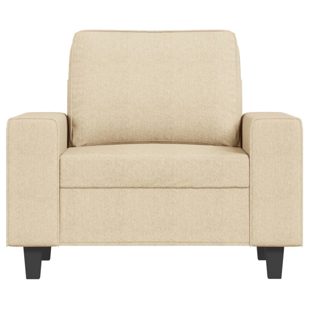 vidaXL Fauteuil 60 cm stof crèmekleurig