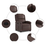 VidaXL Verstelbare Fauteuil Kunstleer Bruin - 35% Korting