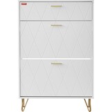VEVOR Schoenenkast met 3 kleppen, schoenenkast, grote capaciteit, van spaanplaat, schoenenrek voor hakken, laarzen, halmeubel, hal en woonkamer, 80 x 24 x 120 cm - Maat 800 x 239 x 1200 mm