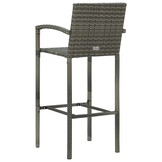VidaXL Barkrukken Set van 4 - Poly Rattan Grijs - 73% Korting