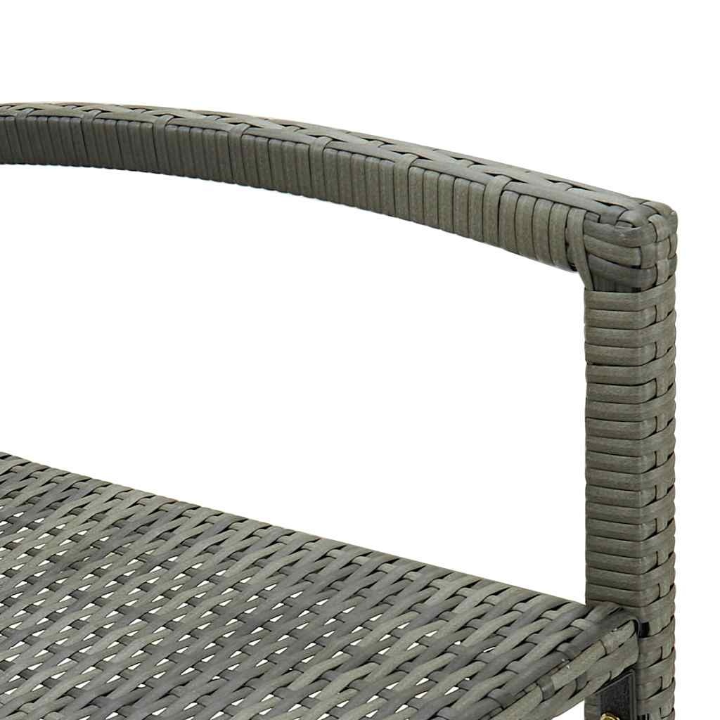 VidaXL Barkrukken Set van 4 - Poly Rattan Grijs - 73% Korting