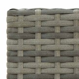vidaXL Barkrukken 4 st poly rattan grijs