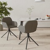vidaXL Eetkamerstoelen 2 stuks donkergrijs fluweel draaibaar - 35% korting