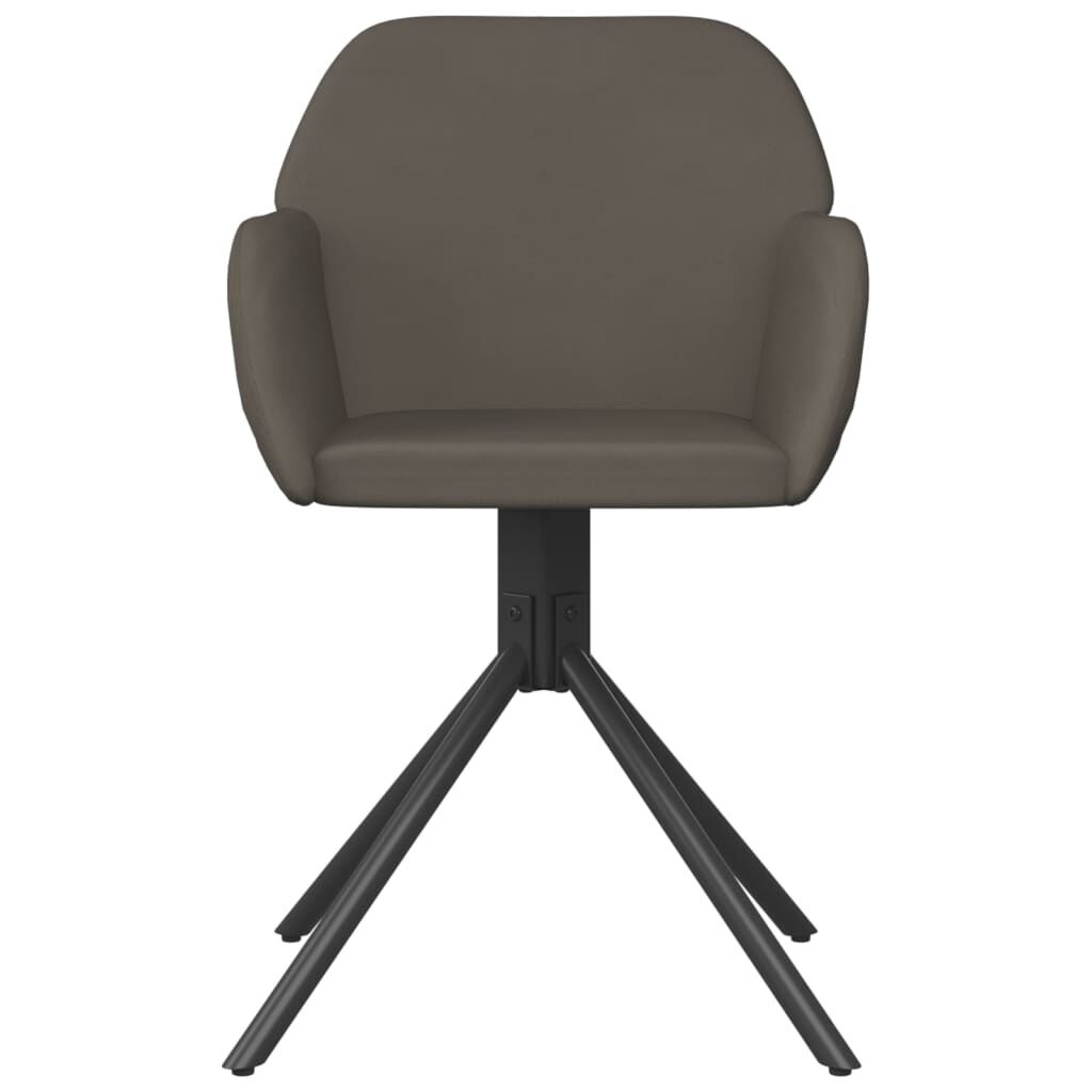 vidaXL Eetkamerstoelen 2 stuks donkergrijs fluweel draaibaar - 35% korting