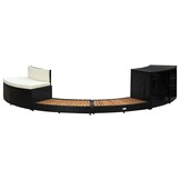Spa-ombouw Poly Rattan & Acaciahout Zwart - 35% Korting