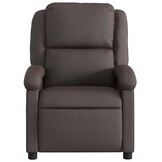 Verstelbare Donkerbruine Echt Lederen Fauteuil - 35% Korting