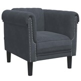 VidaXL Fauteuil Fluweel Donkergrijs - 35% Korting