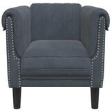 VidaXL Fauteuil Fluweel Donkergrijs - 35% Korting