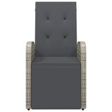VidaXL Verstelbare Tuinstoelen 2 st. met Kussens - Poly Rattan Grijs - 35% Korting
