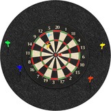 Dartbord muurbescherming vilt met kurk achterkant zelfklevend rond gesplitst