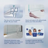 Douche- en badschermafdichting 870mm Transparant voor glas 6-8mm | Waterdicht & Eenvoudige installatie