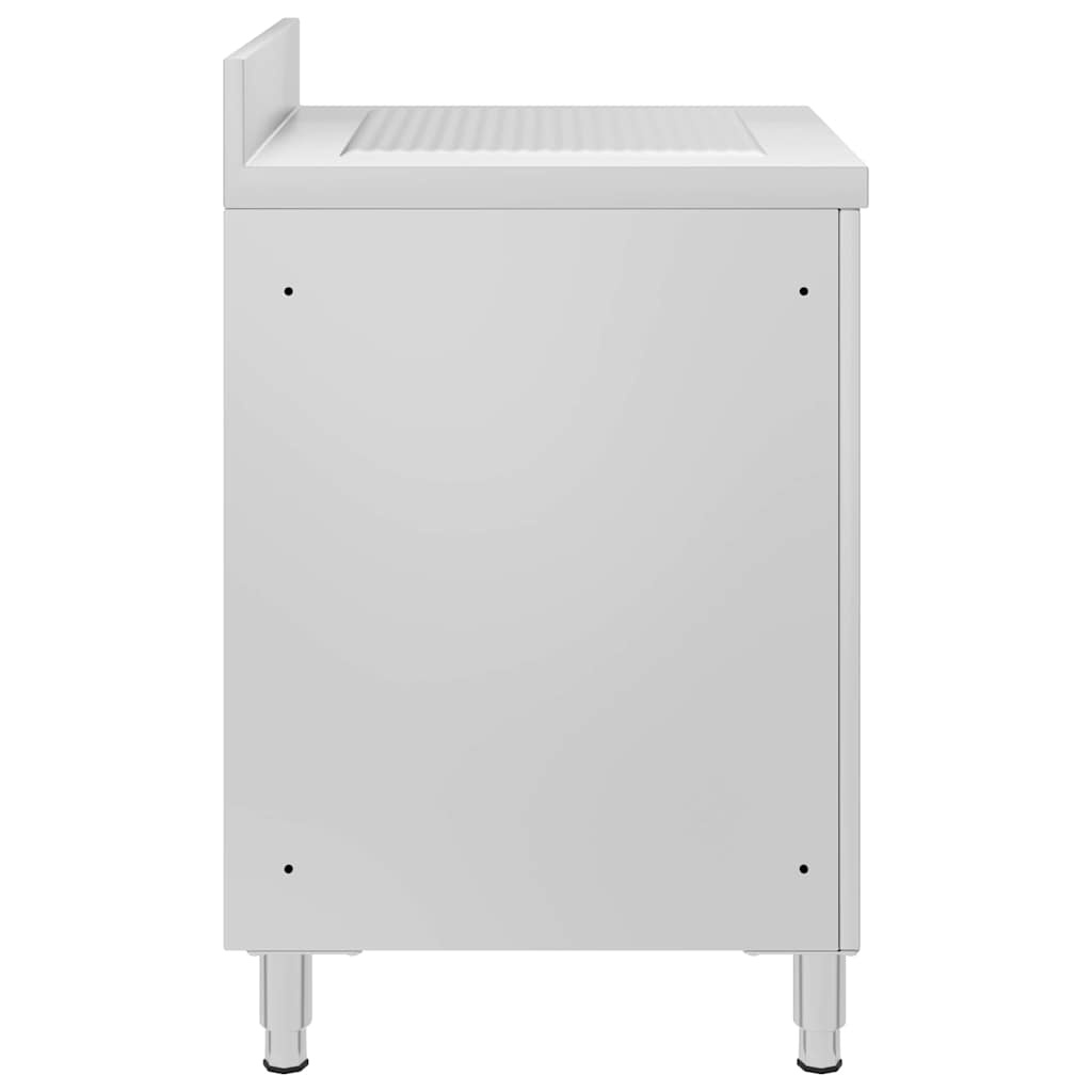 VidaXL Keukenkast met Afdruipplaat RVS - 60x60 cm - 55% Korting