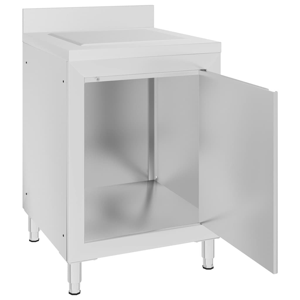 VidaXL Keukenkast met Afdruipplaat RVS - 60x60 cm - 55% Korting