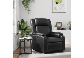 vidaXL Fauteuil Kunstleer Zwart Verstelbaar - 47% Korting