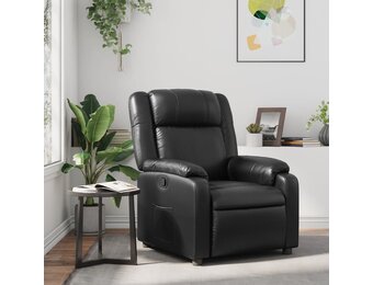 vidaXL Fauteuil verstelbaar kunstleer zwart