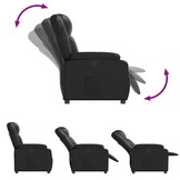 vidaXL Fauteuil verstelbaar kunstleer zwart