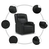 vidaXL Fauteuil verstelbaar kunstleer zwart