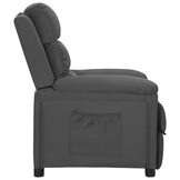 vidaXL Fauteuil verstelbaar stof donkergrijs
