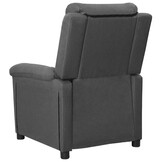 vidaXL Fauteuil verstelbaar stof donkergrijs