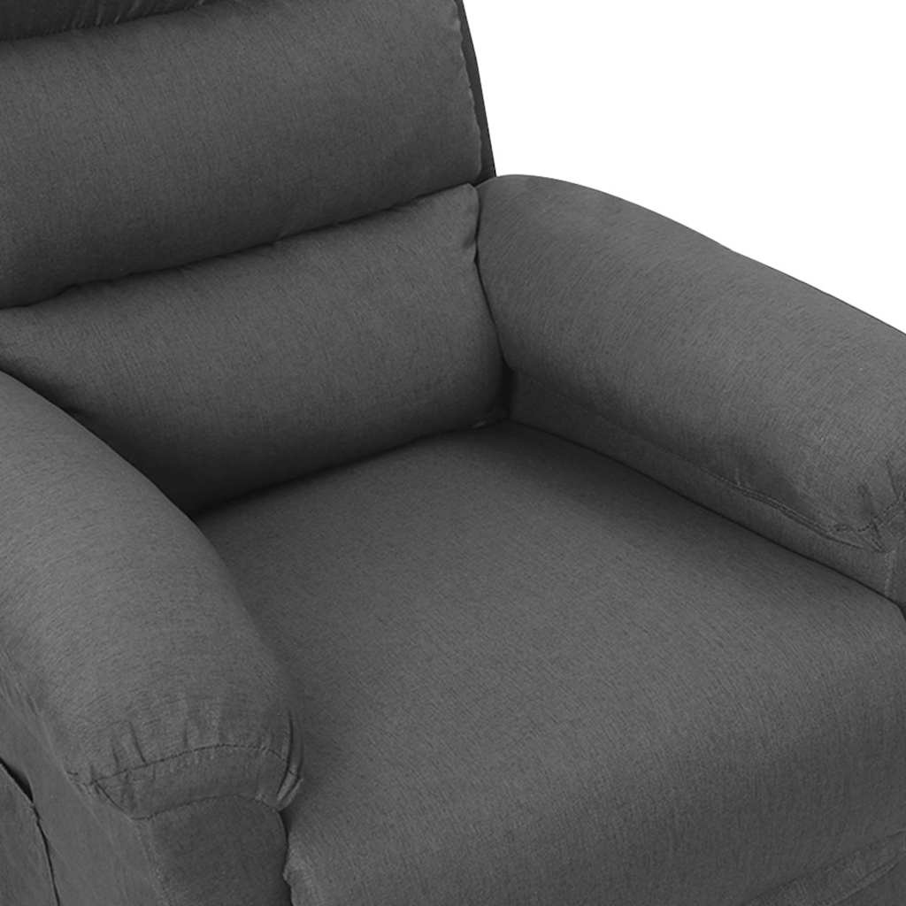 vidaXL Fauteuil verstelbaar stof donkergrijs