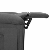 vidaXL Fauteuil verstelbaar stof donkergrijs