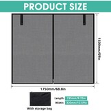 Muggennet Achterklep voor Camper Caravan SUV | Insectenwerend Zonwerend | 175x150 cm Zwart | 1mm gaas | Magnetische bevestiging