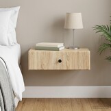 vidaXL Wandmontage Zijtafel Sonoma Eiken 59 x 34,5 x 17 cm