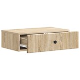 vidaXL Wandmontage Zijtafel Sonoma Eiken 59 x 34,5 x 17 cm