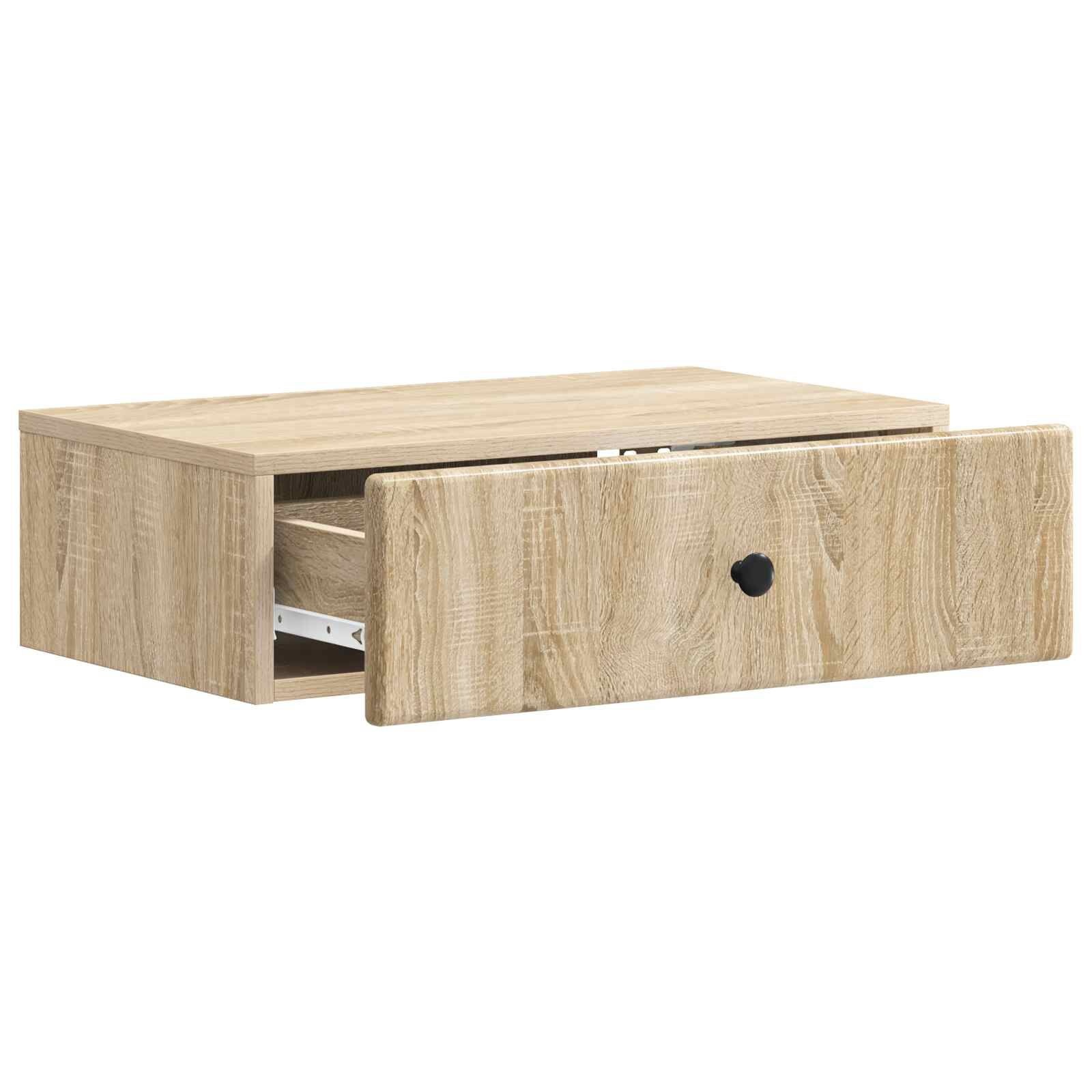vidaXL Wandmontage Zijtafel Sonoma Eiken 59 x 34,5 x 17 cm