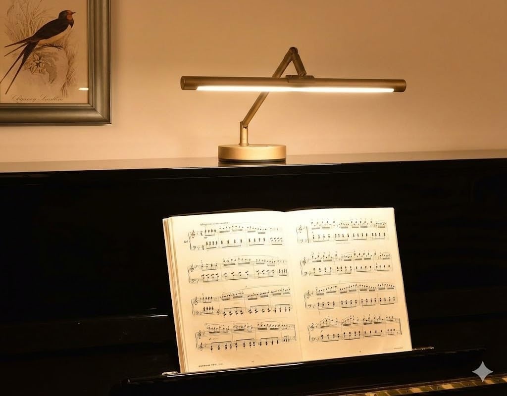 LED Pianolamp Mat Goud Aluminium - 34% Korting