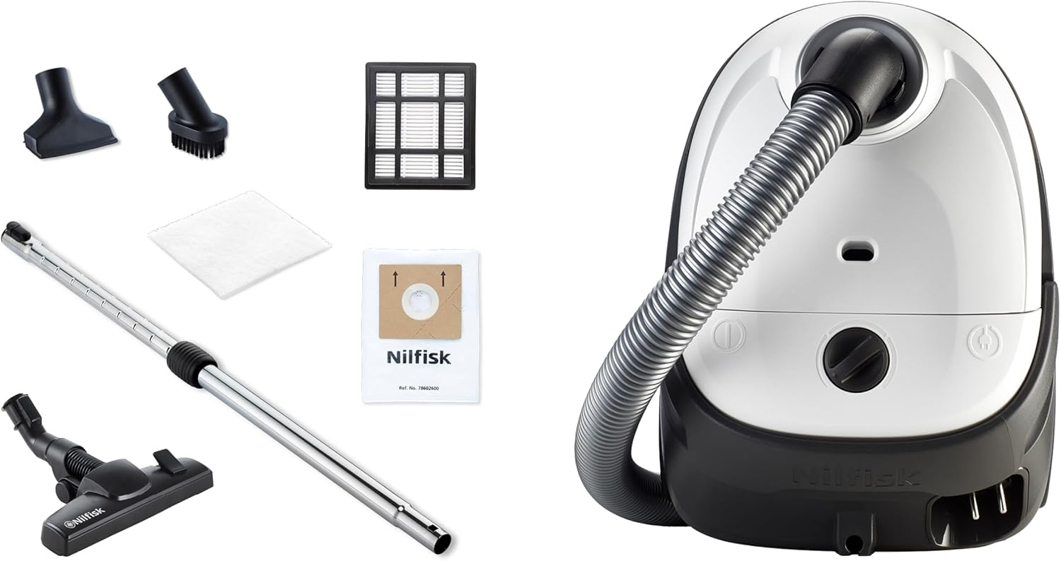 Nilfisk One Cilinderstofzuiger Wit - 750W (59% Korting)