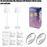 2x Draadloze Tafellamp Wit 6200mAh 3 Kleuren IP54 - 34% Korting