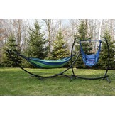 2-in-1 Hangmat & Hangstoel Standaard - Zwart Gepoedercoat Staal - 34% Korting