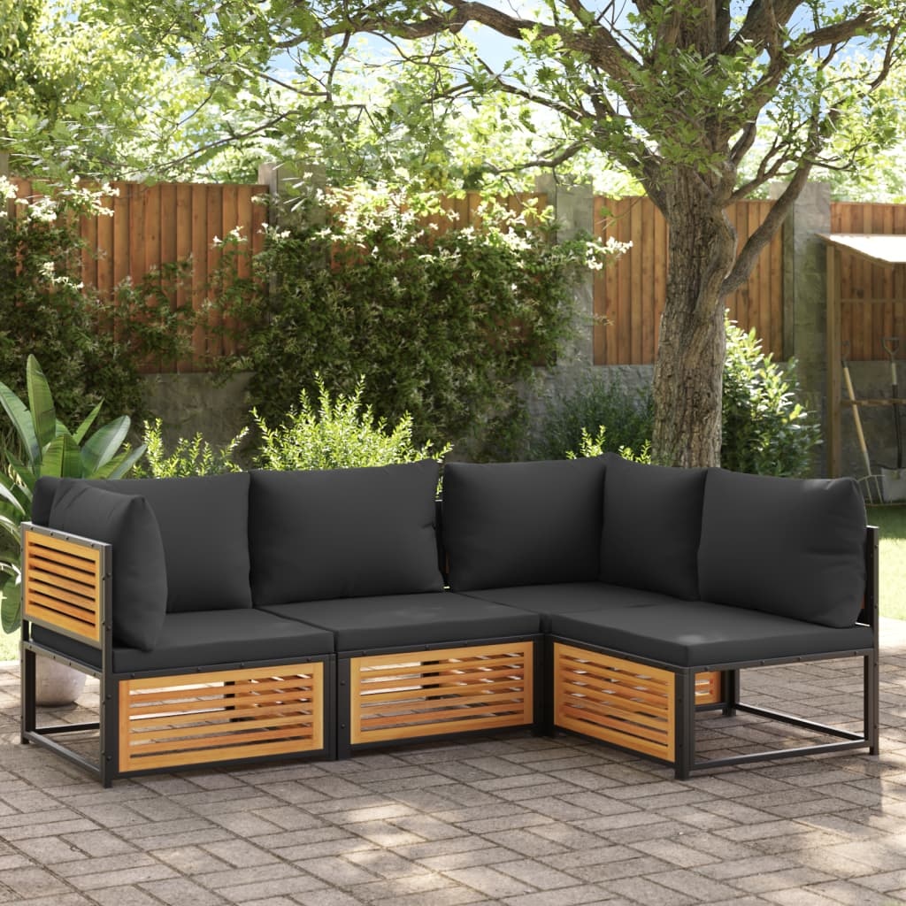 Acacia Houten Tuinbank Zonder Armleuningen + Kussens - 54% Korting