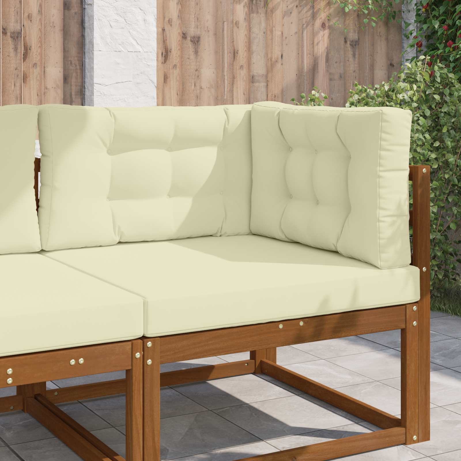 Buitenbankkussen Polyester Crèmekleurig 80x80 cm - 34% Korting