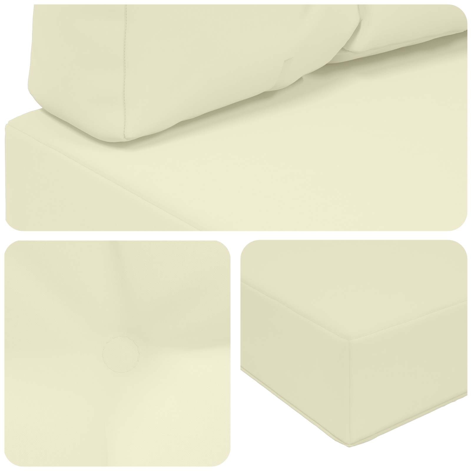 Buitenbankkussen Polyester Crèmekleurig 80x80 cm - 34% Korting