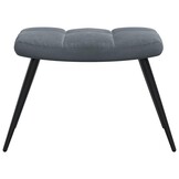 Relaxstoel met voetenbank, fluweel donkergrijs - 35% korting