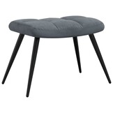 Relaxstoel met voetenbank, fluweel donkergrijs - 35% korting