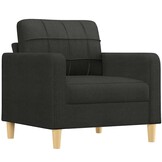 vidaXL Fauteuil Stof Zwart 60 cm - 35% Korting!