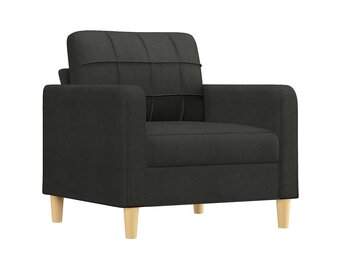 vidaXL Fauteuil Stof Zwart 60 cm - 35% Korting!