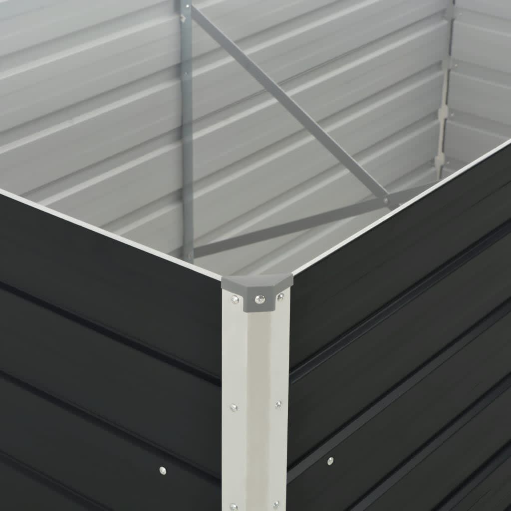 Verhoogde Plantenbak 160x80x77 cm Staal Antraciet - 54% Korting