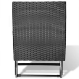 vidaXL inklapbare polyrattan kruk zwart - 34% korting