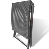 vidaXL inklapbare polyrattan kruk zwart - 34% korting