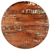 vidaXL Tafelblad rond Ø 90x2,5 cm massief gerecycled hout